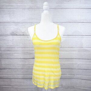 Nollie Tank | Yellow Striped | Racer Back | Size Large | Y2K | Lightweight